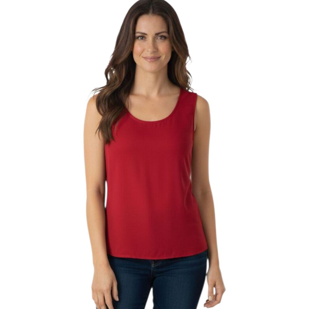 Impressions Sleeveless Red Top, Size XLarge, Gently Used, Measurements Include